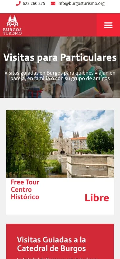 Vista de la web Burgos Turismo
