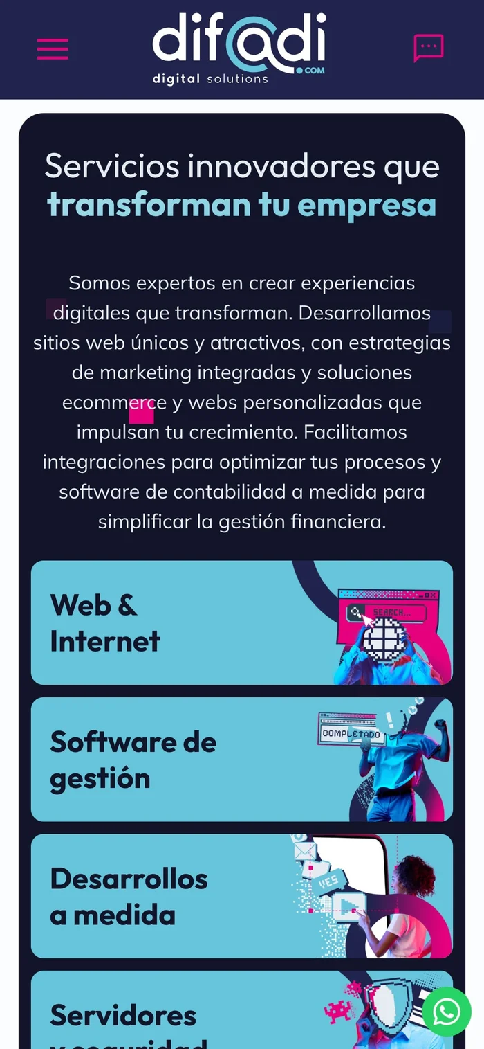 Vista de la web Difadi.com