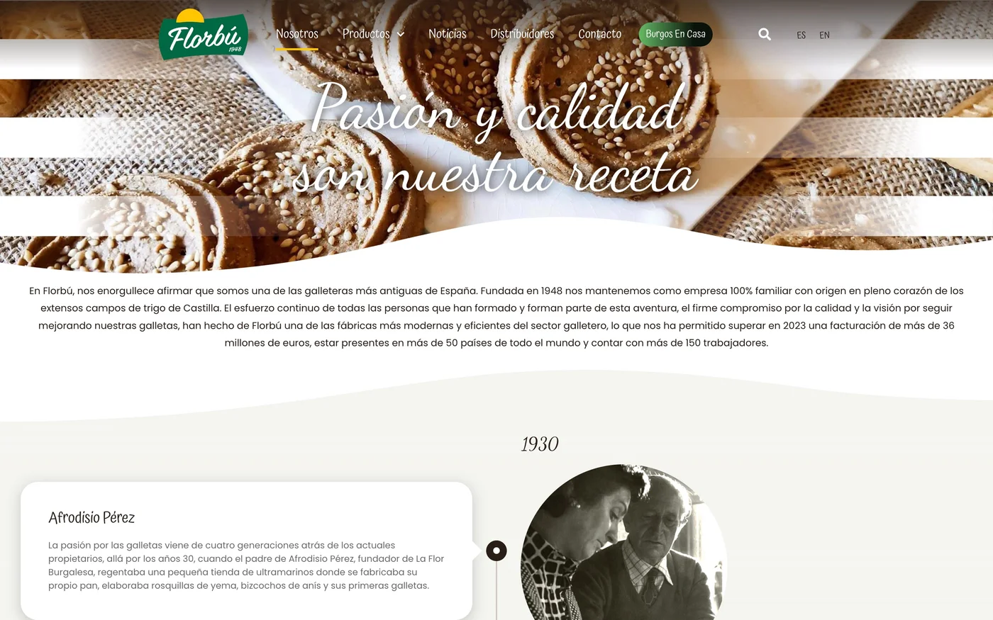 Vista de la web Florbú