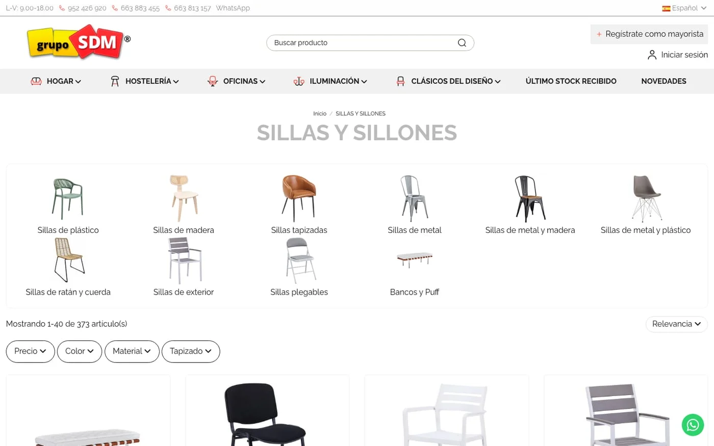 Vista de la web Grupo SDM
