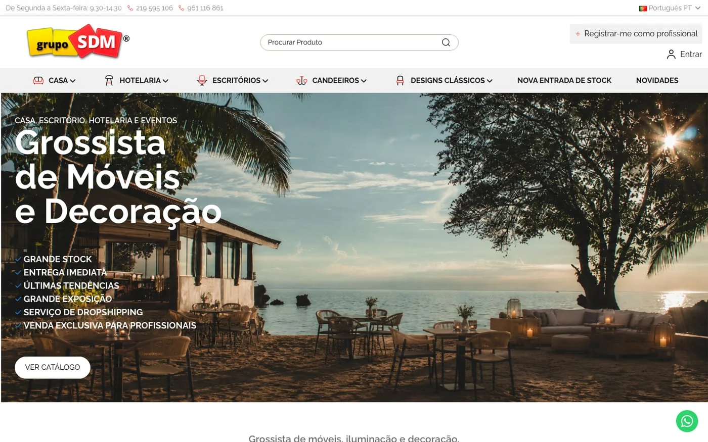 Vista de la web Grupo SDM