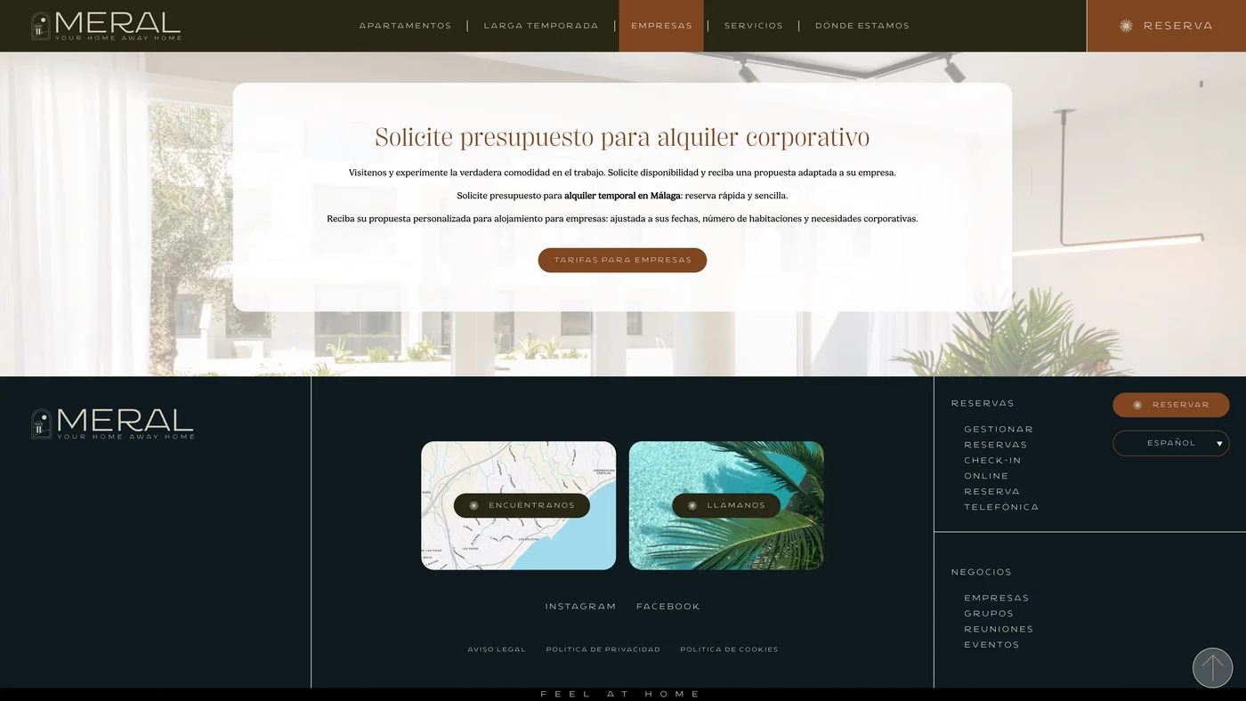Vista de la web Meral Units