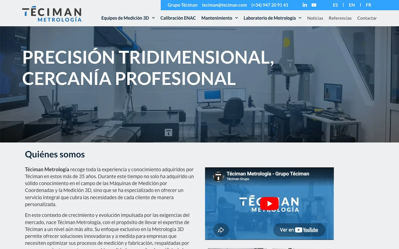 Vista de la web Téciman