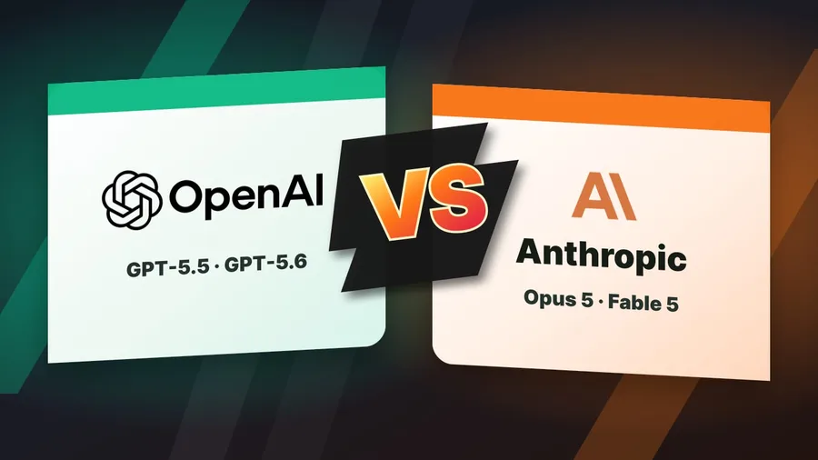 Imagen tipo versus con los logotipos de OpenAI y Anthropic
