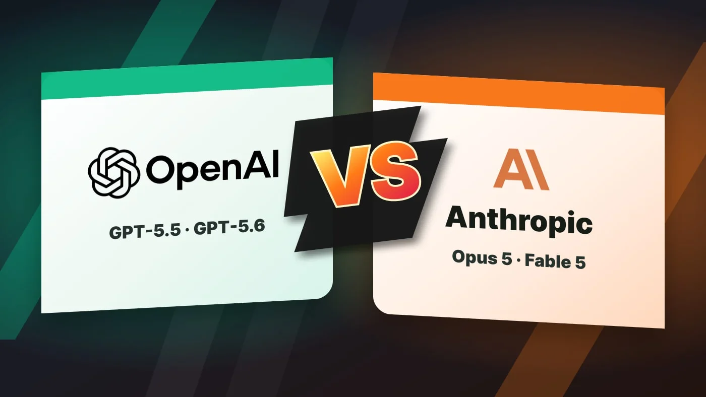 Imagen tipo versus con los logotipos de OpenAI y Anthropic