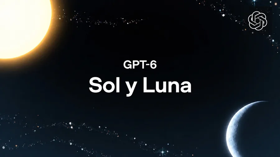 Imagen oficial de presentación de GPT-6 Sol y Luna, con el logotipo de ChatGPT
